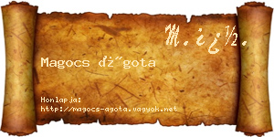 Magocs Ágota névjegykártya